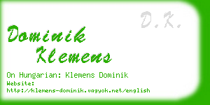 dominik klemens business card